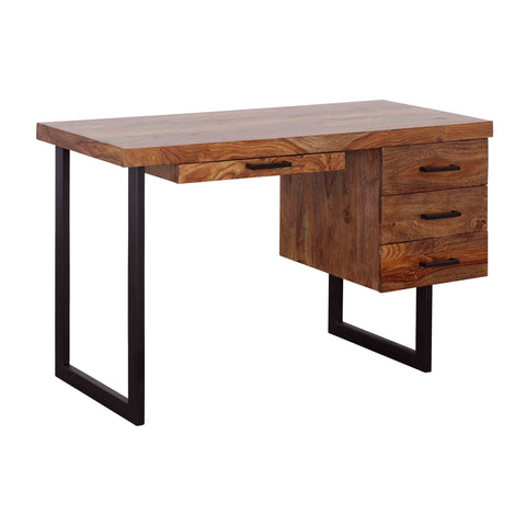 Montverde - Natural Four Drawer Writing Desk (2 Cartons) - Natural - Premium Writing Desks from Coast2Coast Home - Just $2310! Shop now at brett interiors