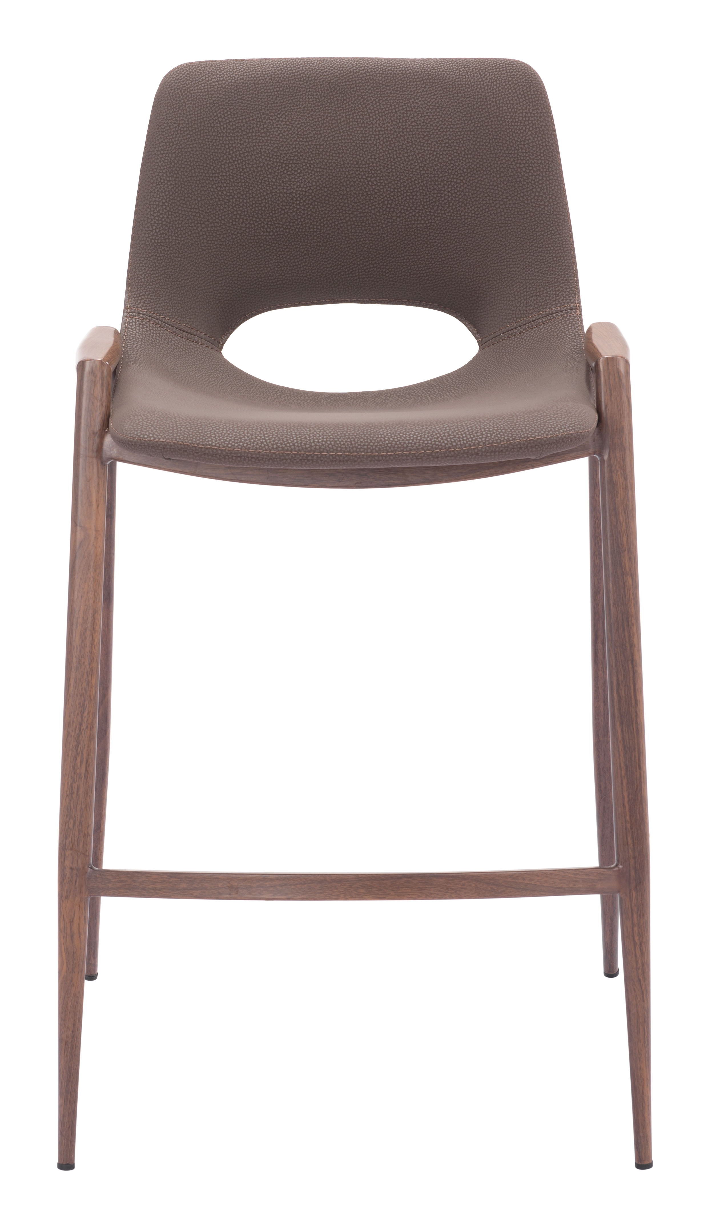 Desi - Counter Stool (Set of 2) Walnut Legs - Premium Stool Sets from Zuo Modern - Just $1400! Shop now at brett interiors