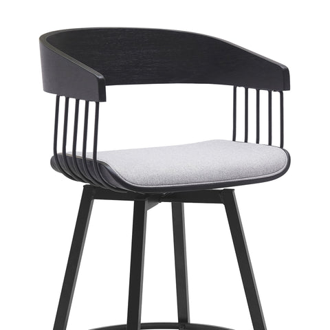 Athena - Swivel Black Metal Stool - Premium Counter Height (24"-27") from Armen Living - Just $280! Shop now at brett interiors