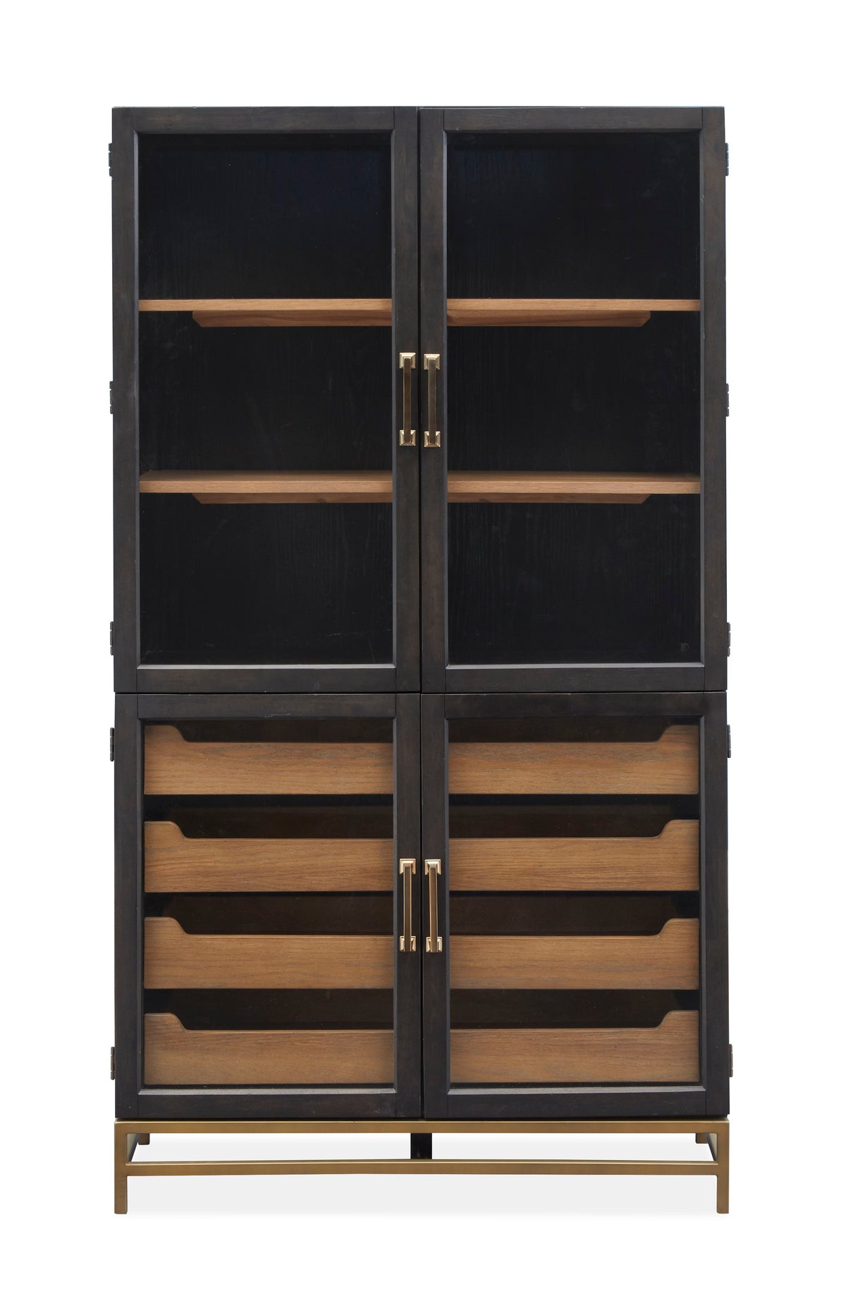 Lindon - Two Tone Dining Cabinet - Dark Brown - Premium Hutches & Buffets from Magnussen Furniture - Just $2149! Shop now at brett interiors