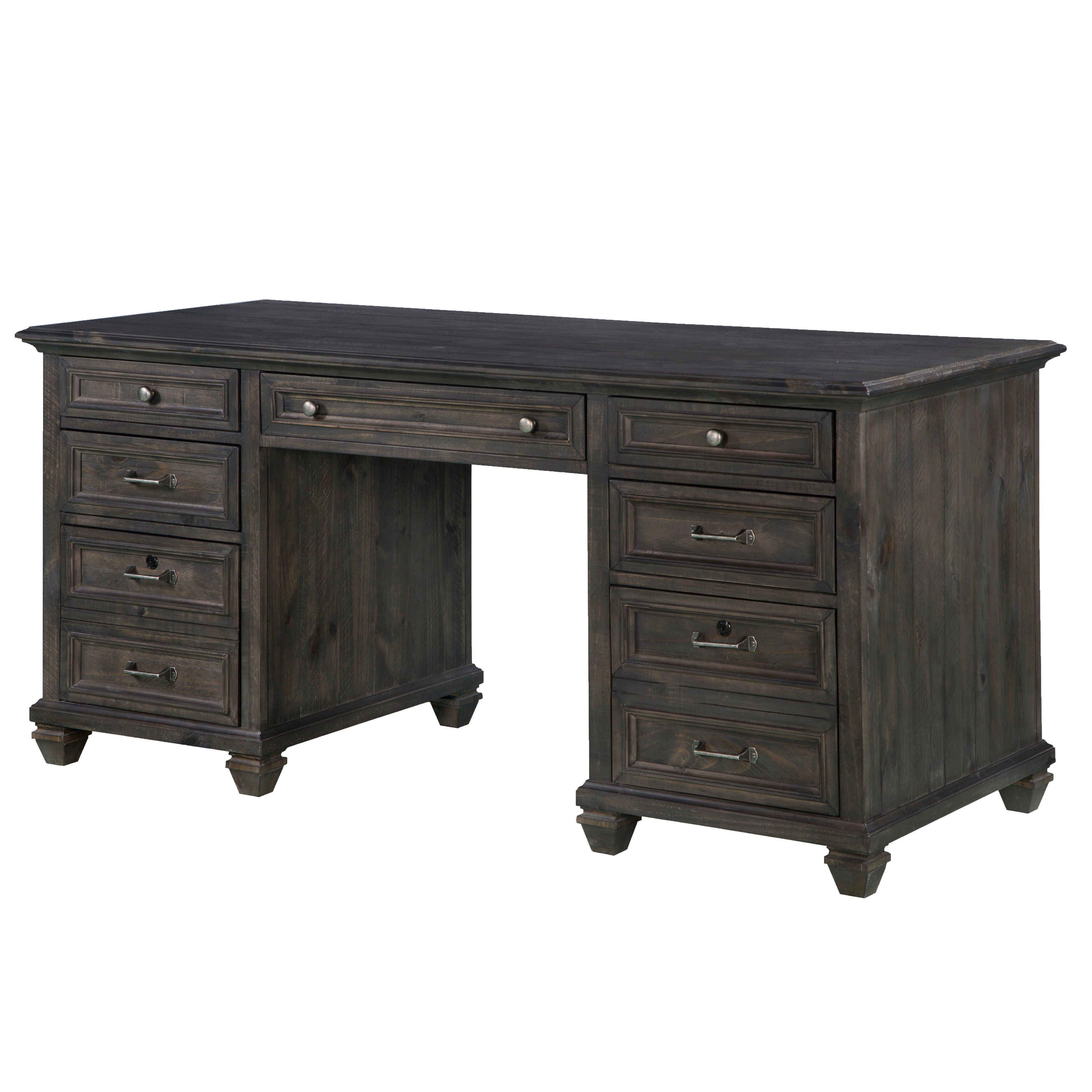 Sutton Place - Executive Desk - Weathered Charcoal - Premium Executive Desks from Magnussen Furniture - Just $2289! Shop now at brett interiors