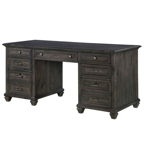 Sutton Place - Executive Desk - Weathered Charcoal - Premium Executive Desks from Magnussen Furniture - Just $2289! Shop now at brett interiors