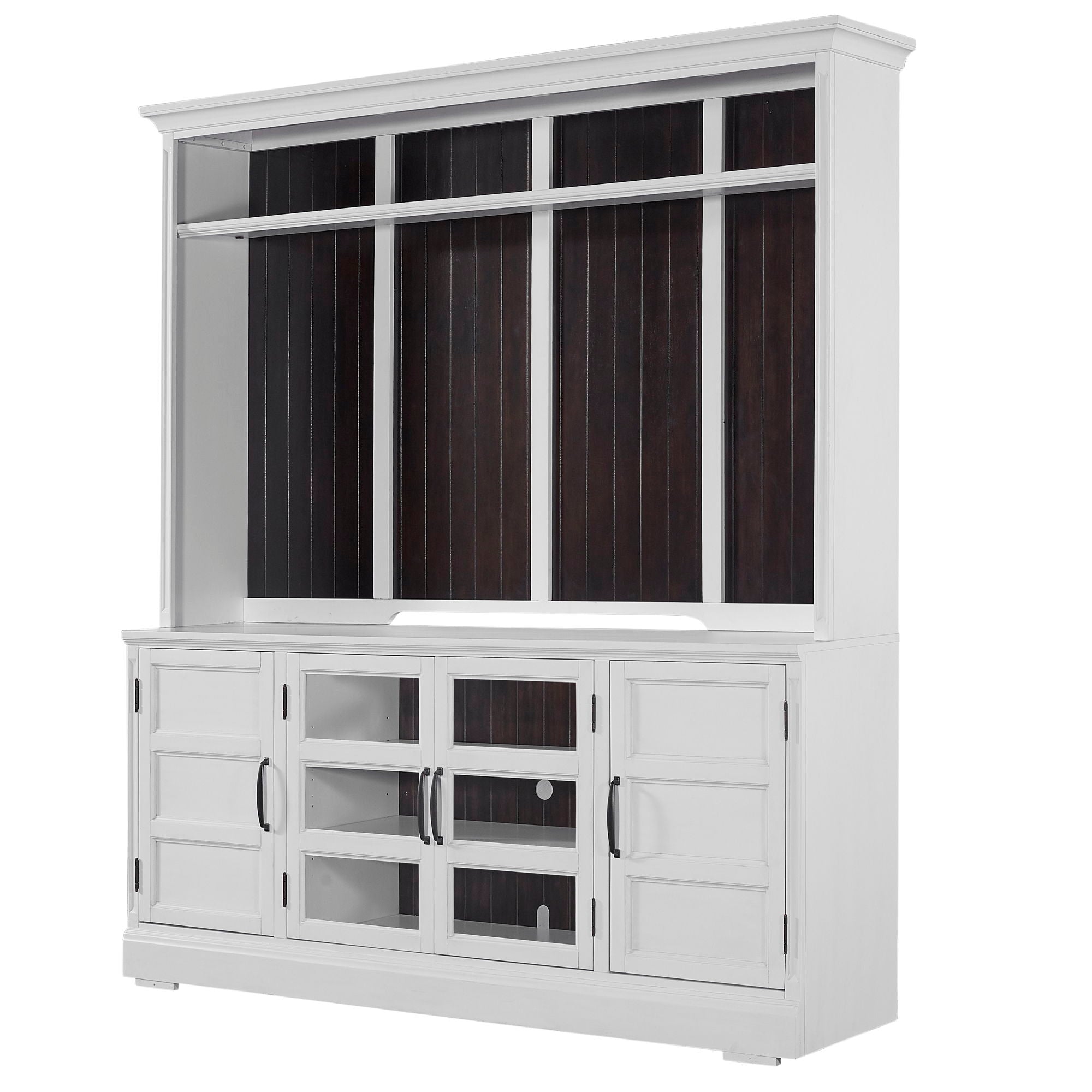 Shoreham - 76 In. TV Console With Hutch - Effortless White - Premium Entertainment Centers from Parker House - Just $1997.50! Shop now at brett interiors