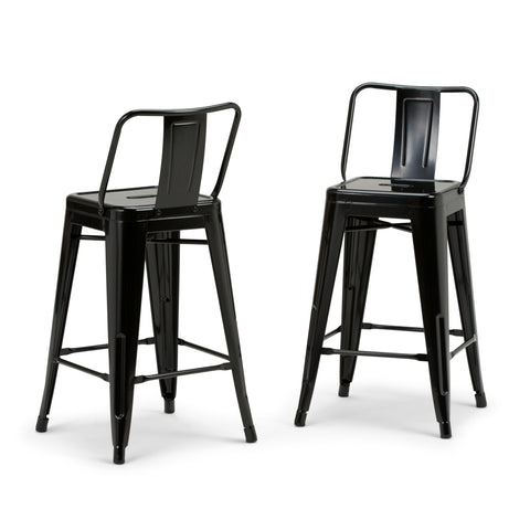 Rayne - 24" Metal Counter Height Stool (Set of 2) - Premium Stool Sets from Simpli Home - Just $149! Shop now at brett interiors