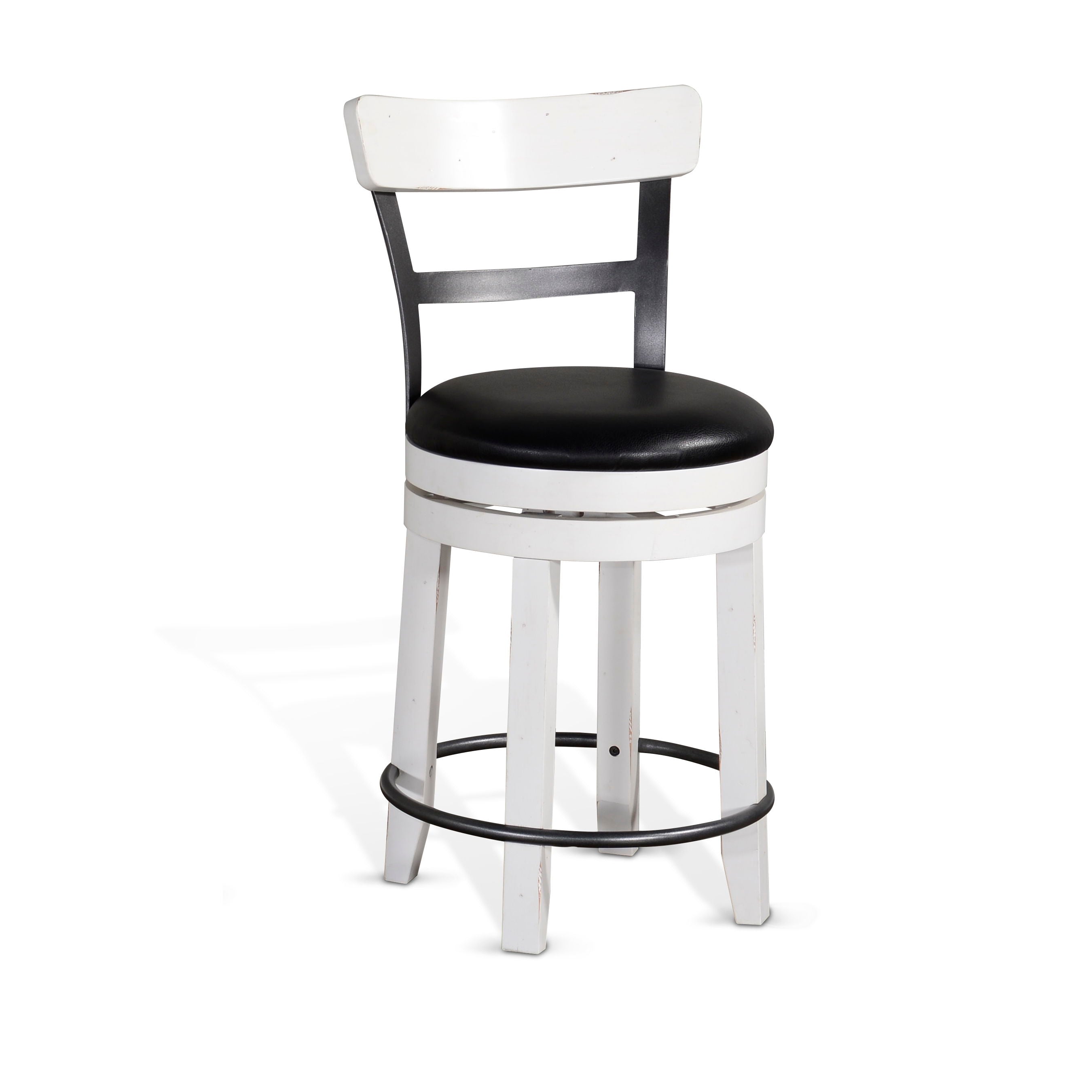 Carriage House - Barstool With Back & Swivel Cushion Seat - Premium Bar Height (28"-30") from Sunny Designs - Just $216! Shop now at brett interiors