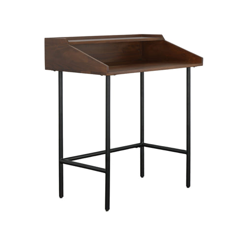 Nathanial - Writing Desk - Schoolhouse Brown / Metal - Premium Writing Desks from Coast2Coast Home - Just $1320! Shop now at brett interiors