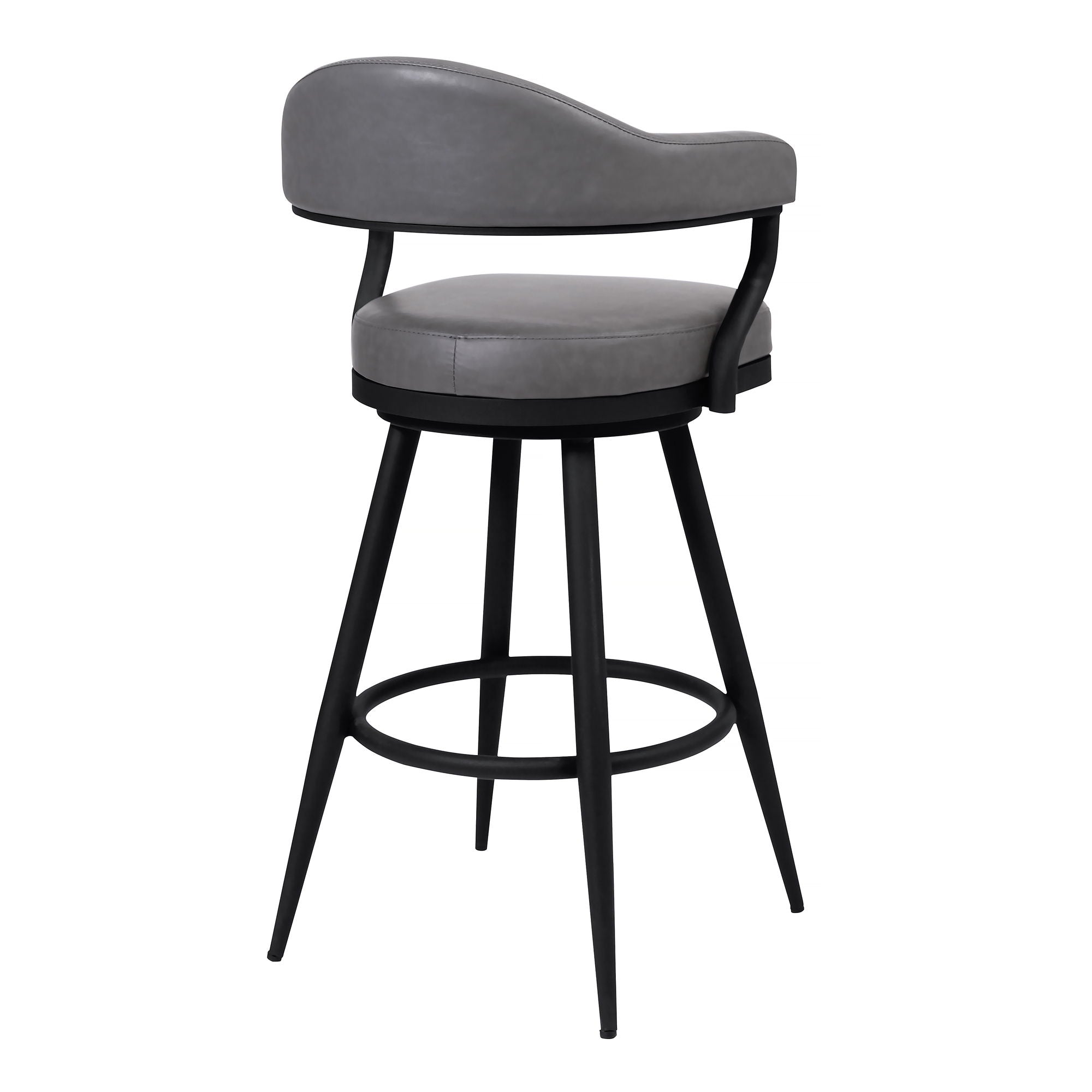 Justin - Swivel Vintage Bar Stool With Metal Legs - Premium Counter Height (24"-27") from Armen Living - Just $362.50! Shop now at brett interiors