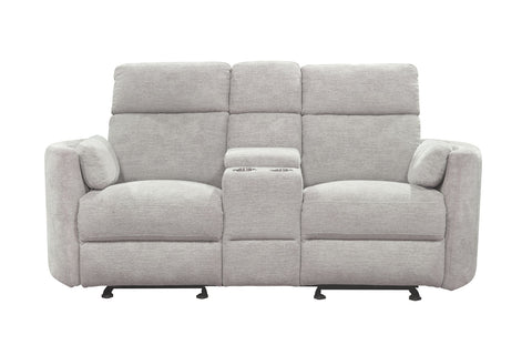 Radius - Power Glider Reclining Console Loveseat - Mineral - Premium Reclining Loveseats from Parker Living - Just $1497.50! Shop now at brett interiors