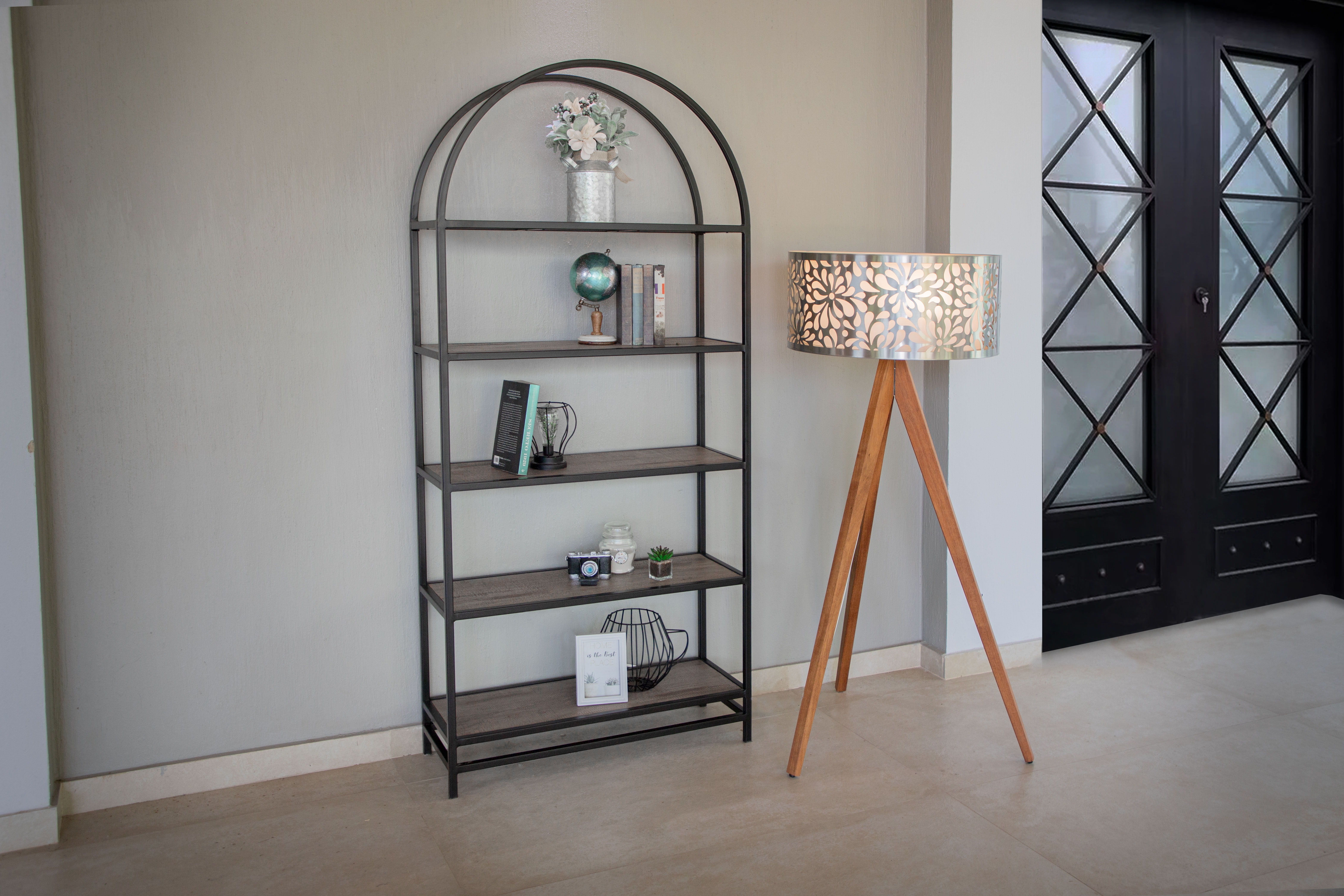 Blacksmith - Bookcase - Truffle Brown / Oil Black - Premium Standard Bookcases from International Furniture Direct - Just $812.50! Shop now at brett interiors