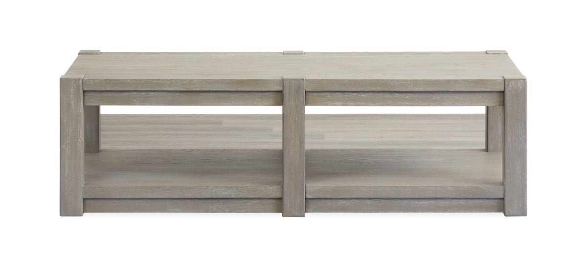 Burgess - Rectangular Shelf Cocktail Table With Casters - Calico Grey - Premium Cocktail Tables from Magnussen Furniture - Just $779! Shop now at brett interiors