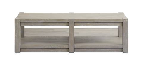 Burgess - Rectangular Shelf Cocktail Table With Casters - Calico Grey - Premium Cocktail Tables from Magnussen Furniture - Just $779! Shop now at brett interiors