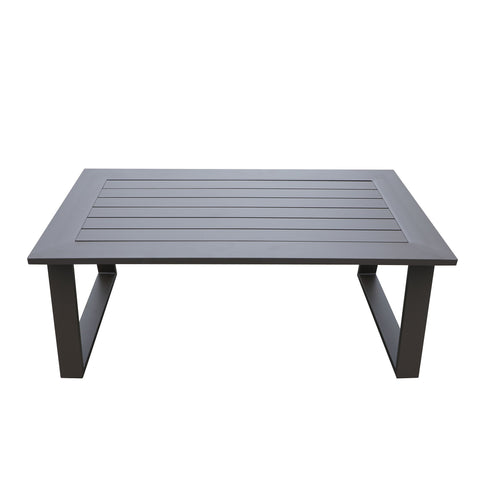 Colorado - Outdoor Patio Furniture - Brown Cast Aluminum Modern Rectangular Coffee Table - Brown - Premium Coffee Tables from Gather Craft - Just $297! Shop now at brett interiors