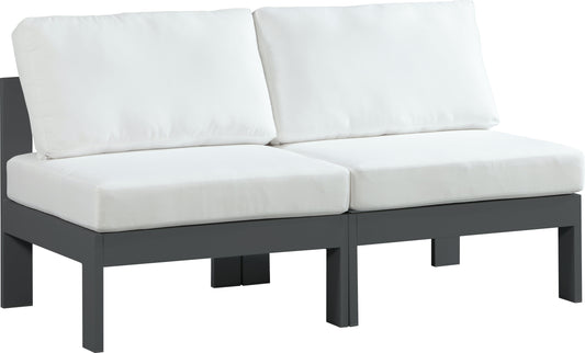 Nizuc - Outdoor Patio Modular Sofa 2 Seats - White - Premium Sofas from Meridian Furniture - Just $1725! Shop now at brett interiors