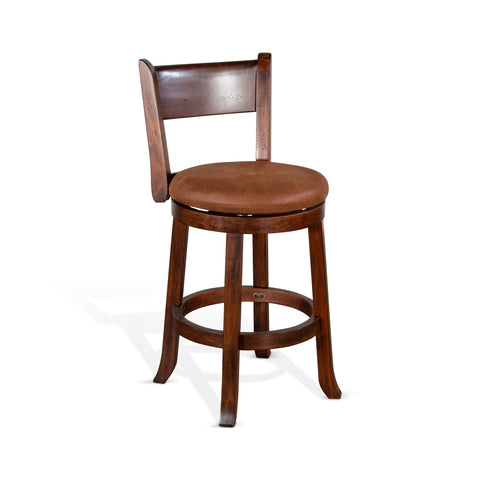 Santa Fe - Swivel Barstool With Cushion Seat & Back - Premium Bar Height (28"-30") from Sunny Designs - Just $187! Shop now at brett interiors