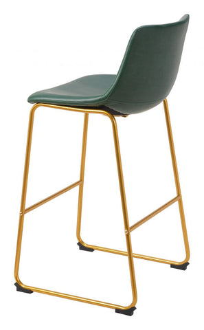 Augusta - Barstool (Set of 2) - Green / Gold - Premium Stool Sets from Zuo Modern - Just $1000! Shop now at brett interiors