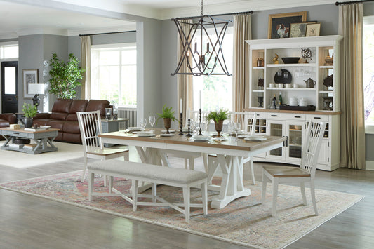 Americana Modern Dining - Trestle Dining Table - Cotton - Premium Dining Tables from Parker House - Just $1122.50! Shop now at brett interiors