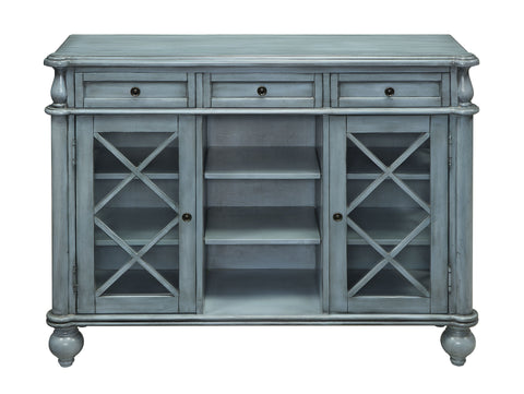 Delta - Three Drawer Two Door Credenza - Mabry Mill Burnished Blue - Premium Credenzas from Coast2Coast Home - Just $3217.50! Shop now at brett interiors