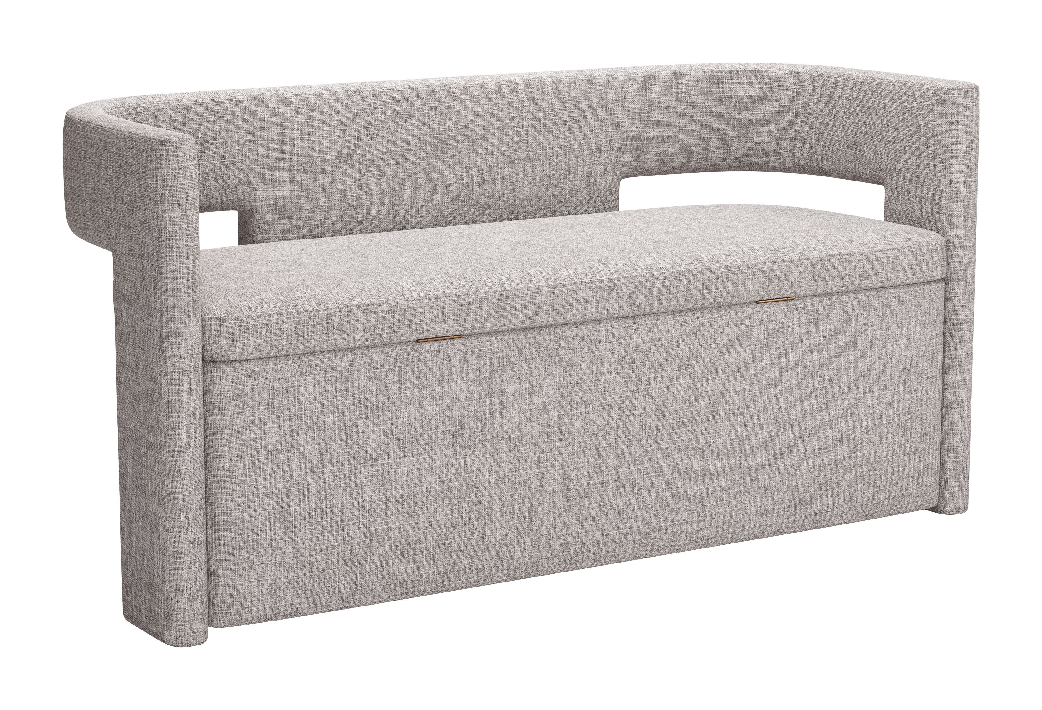 Papua - Storage Bench - Gray - Premium Storage Benches from Zuo Modern - Just $2175! Shop now at brett interiors