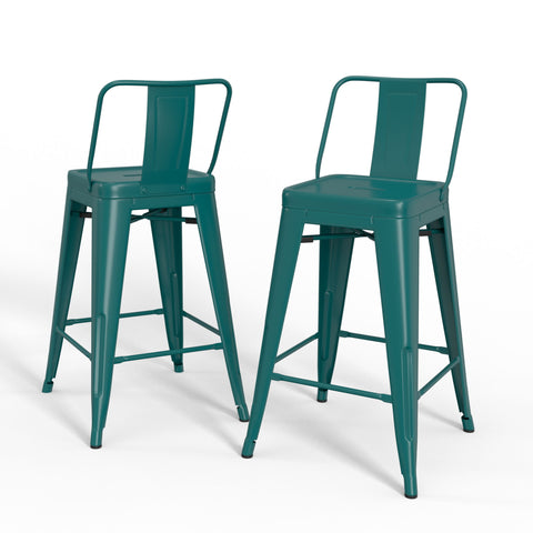 Rayne - 24" Metal Counter Height Stool (Set of 2) - Premium Stool Sets from Simpli Home - Just $149! Shop now at brett interiors