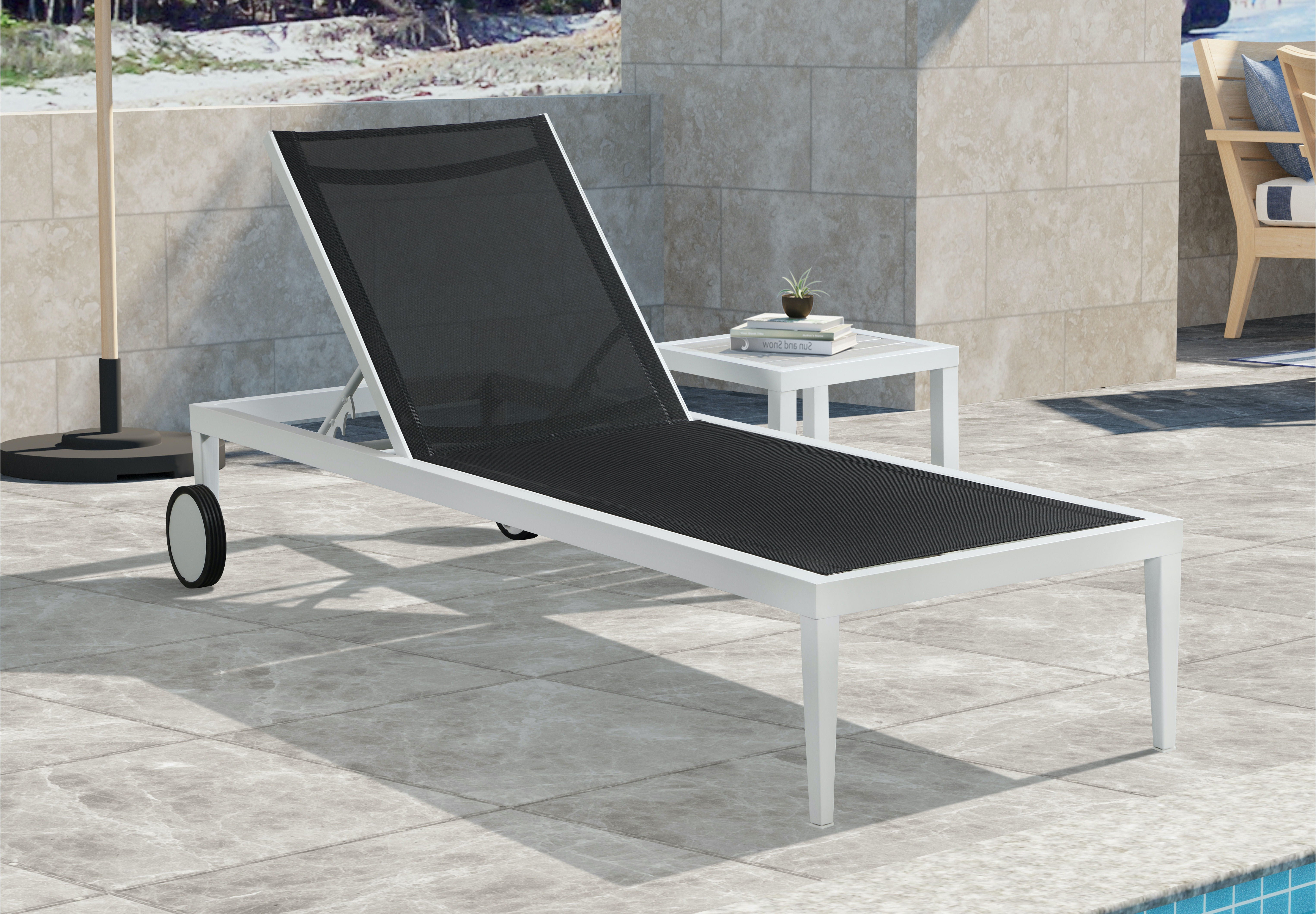 Nizuc - Outdoor Patio Chaise Lounge Chair - Premium Chaises from Meridian Furniture - Just $700! Shop now at brett interiors