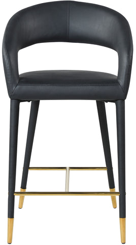 Destiny - Stool - Black- Faux Leather - Premium Adjustable Height from Meridian Furniture - Just $525! Shop now at brett interiors