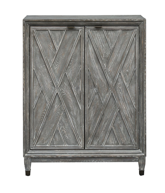 Kit - Two Door Wine Cabinet - Sterns Gray - Premium Wine Cabinets from Coast2Coast Home - Just $2887.50! Shop now at brett interiors