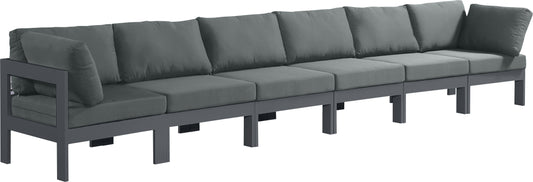 Nizuc - Outdoor Patio Modular Sofa With Frame - Grey - With Frame - Premium Sofas from Meridian Furniture - Just $5375! Shop now at brett interiors