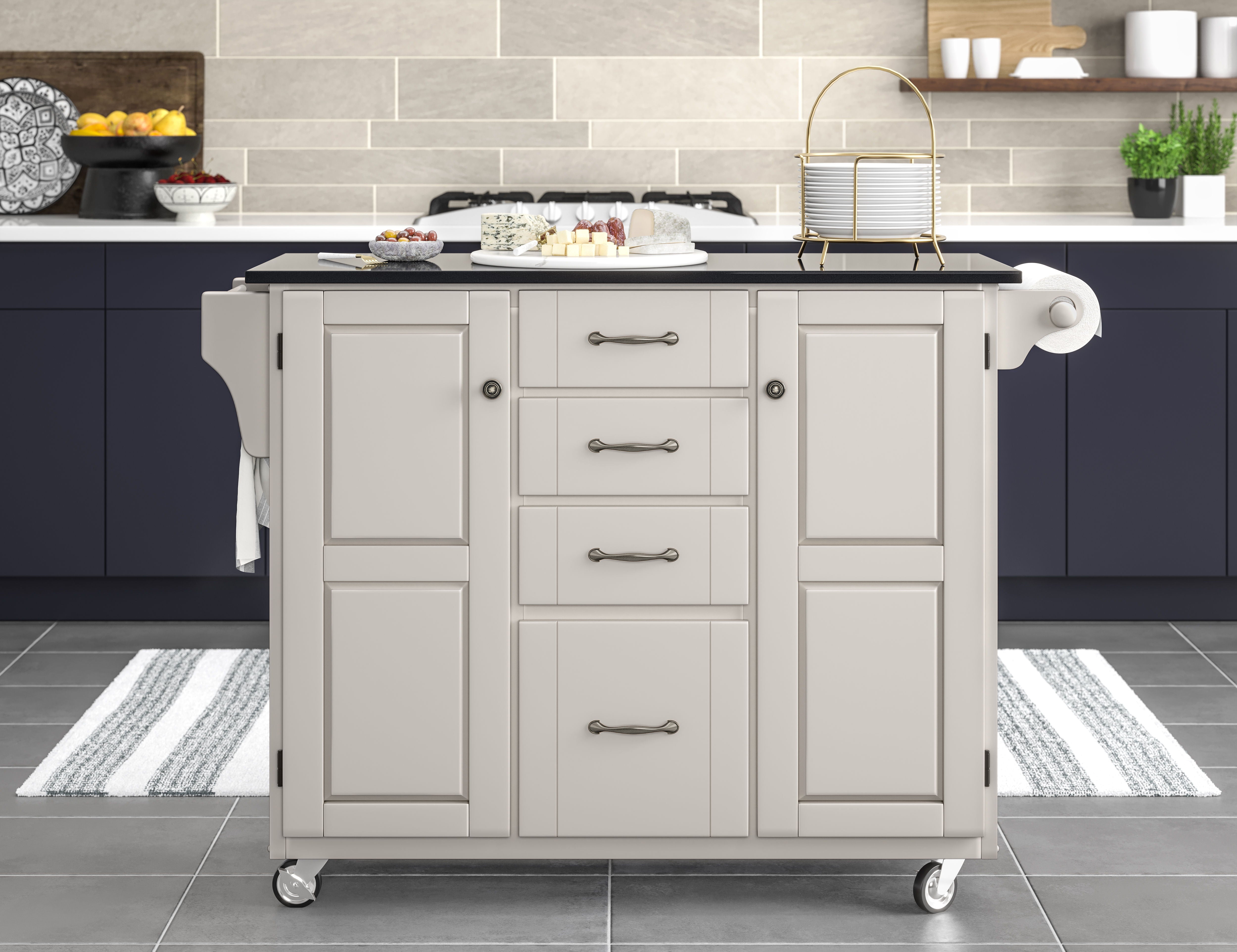 Create-A-Cart - Kitchen Cart With Black Granite Top - Premium Islands & Carts from Homestyles - Just $875! Shop now at brett interiors