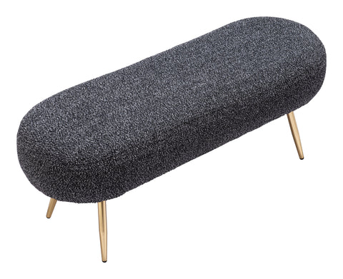 Creek - Bench - Glitter Black - Premium Upholstered Benches from Zuo Modern - Just $675! Shop now at brett interiors