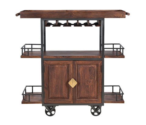 Junction - Two Door Wine Trolley - Tram Brown - Premium Bars & Bar Carts from Coast2Coast Home - Just $3877.50! Shop now at brett interiors