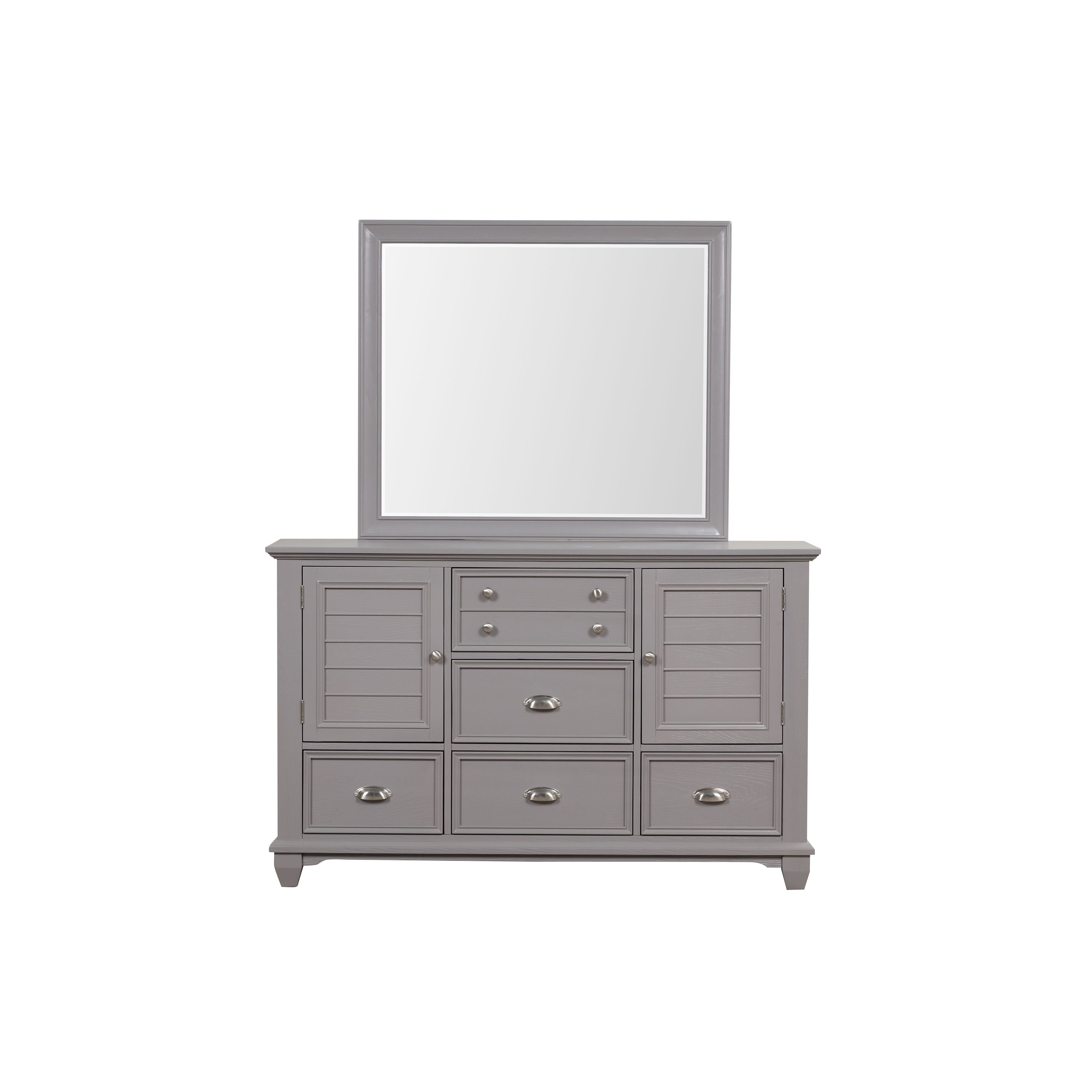 Jamestown - 2 Piece Dresser & Mirror - Gray - Premium Dresser & Mirror from New Classic - Just $975! Shop now at brett interiors