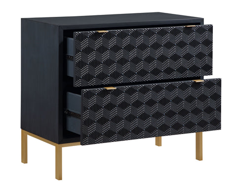 Tessa - Two Drawer Chest - Prism Royal Blue / Gold - Premium Accent Chests from Coast2Coast Home - Just $2475! Shop now at brett interiors