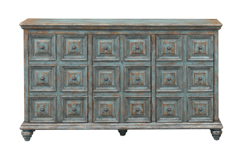 Bell - Three Door Credenza - Roxanna Aged Blue - Premium Credenzas from Coast2Coast Home - Just $3712.50! Shop now at brett interiors