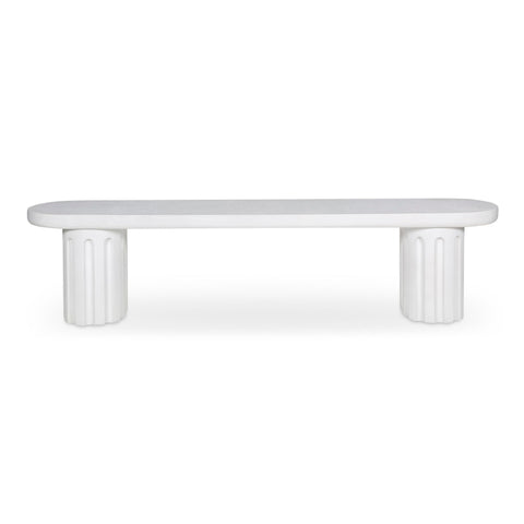 Eris - Outdoor Dining Bench - White - Premium Benches from Moe's Home Collection - Just $2747.50! Shop now at brett interiors