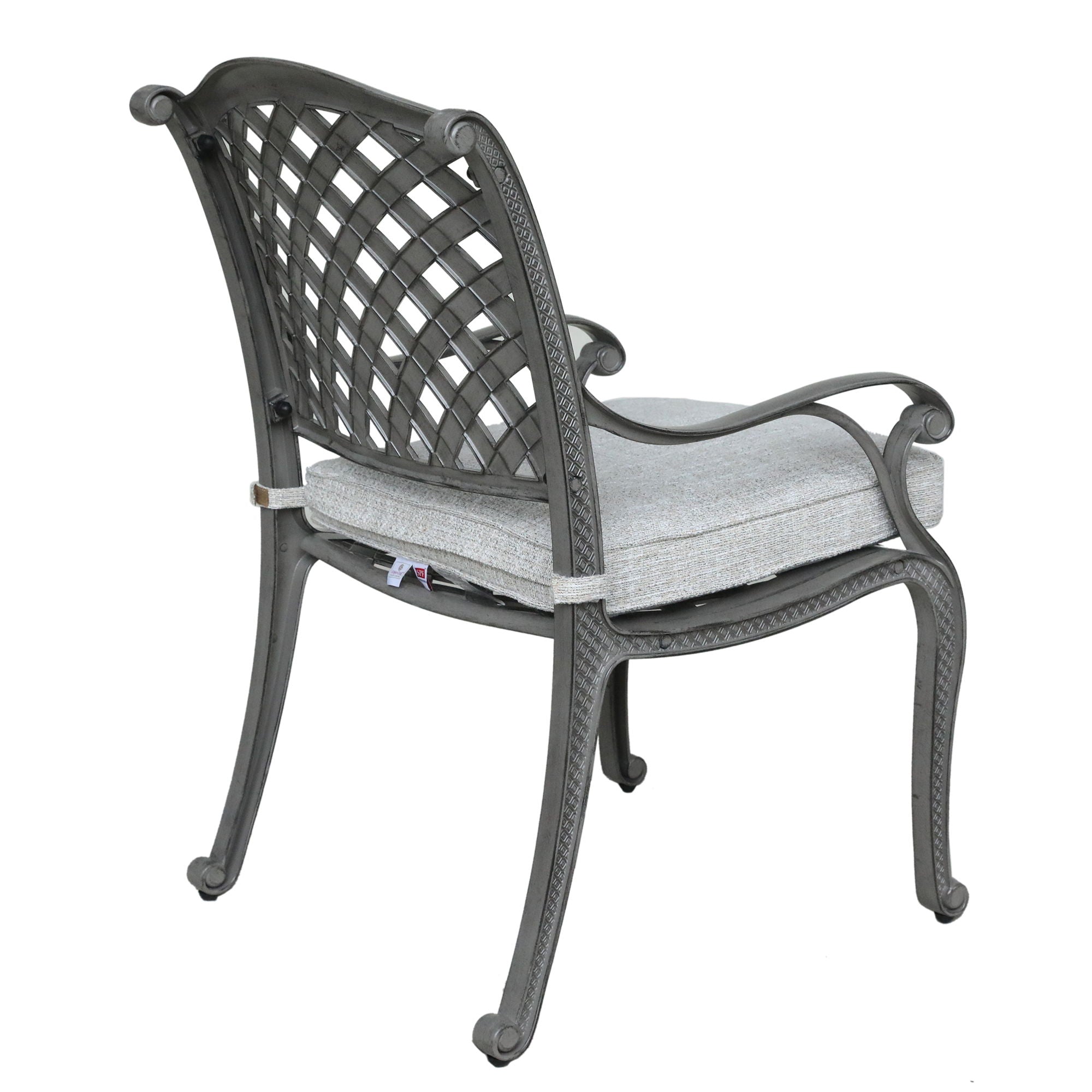 Indoor Outdoor Aluminum Dining Chair With Cushion - Golden Gauze - Premium Dining Chairs from Gather Craft - Just $348! Shop now at brett interiors