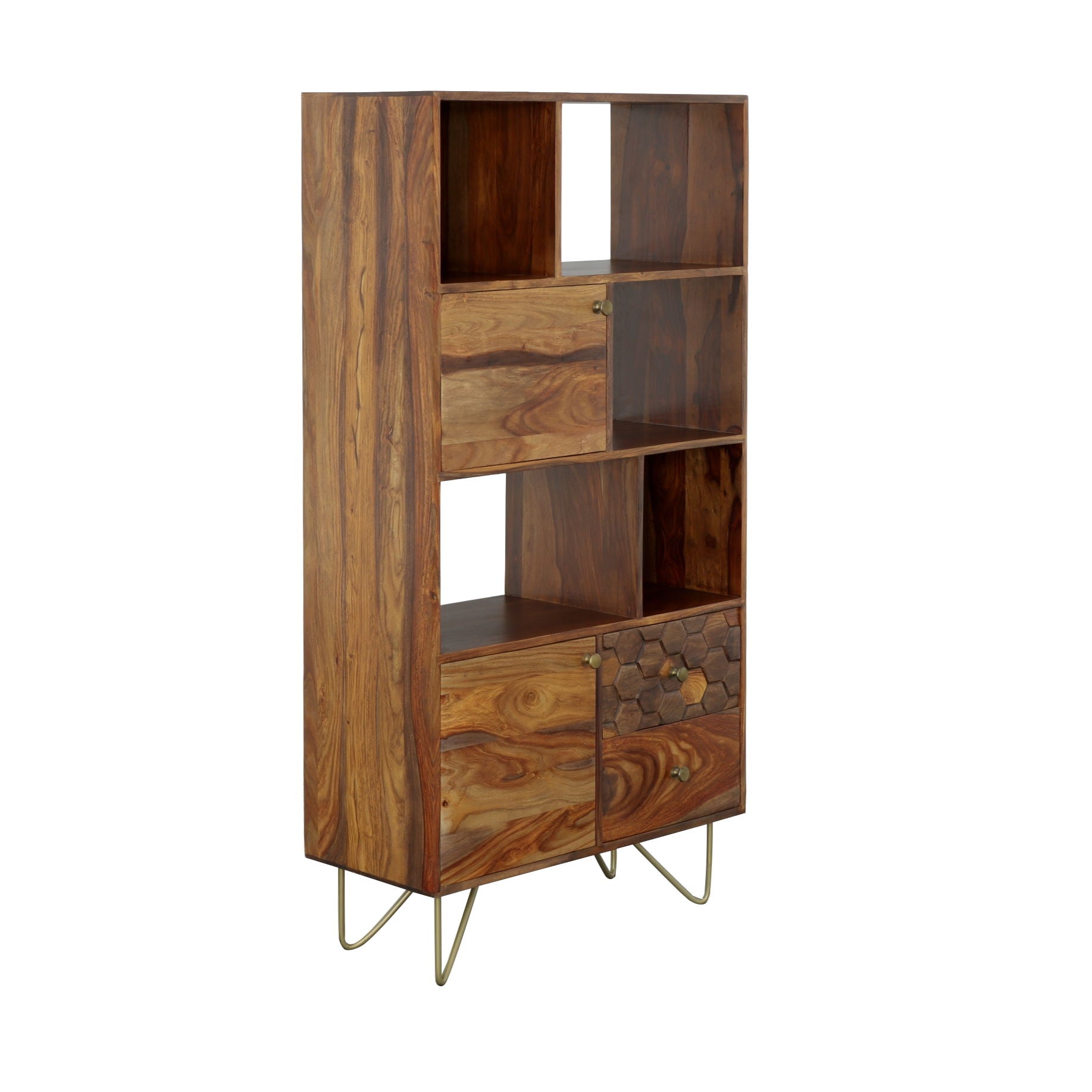 Enzo - Two Door Two Drawer Bookcase - Mora Warm Brown - Premium Standard Bookcases from Coast2Coast Home - Just $3712.50! Shop now at brett interiors