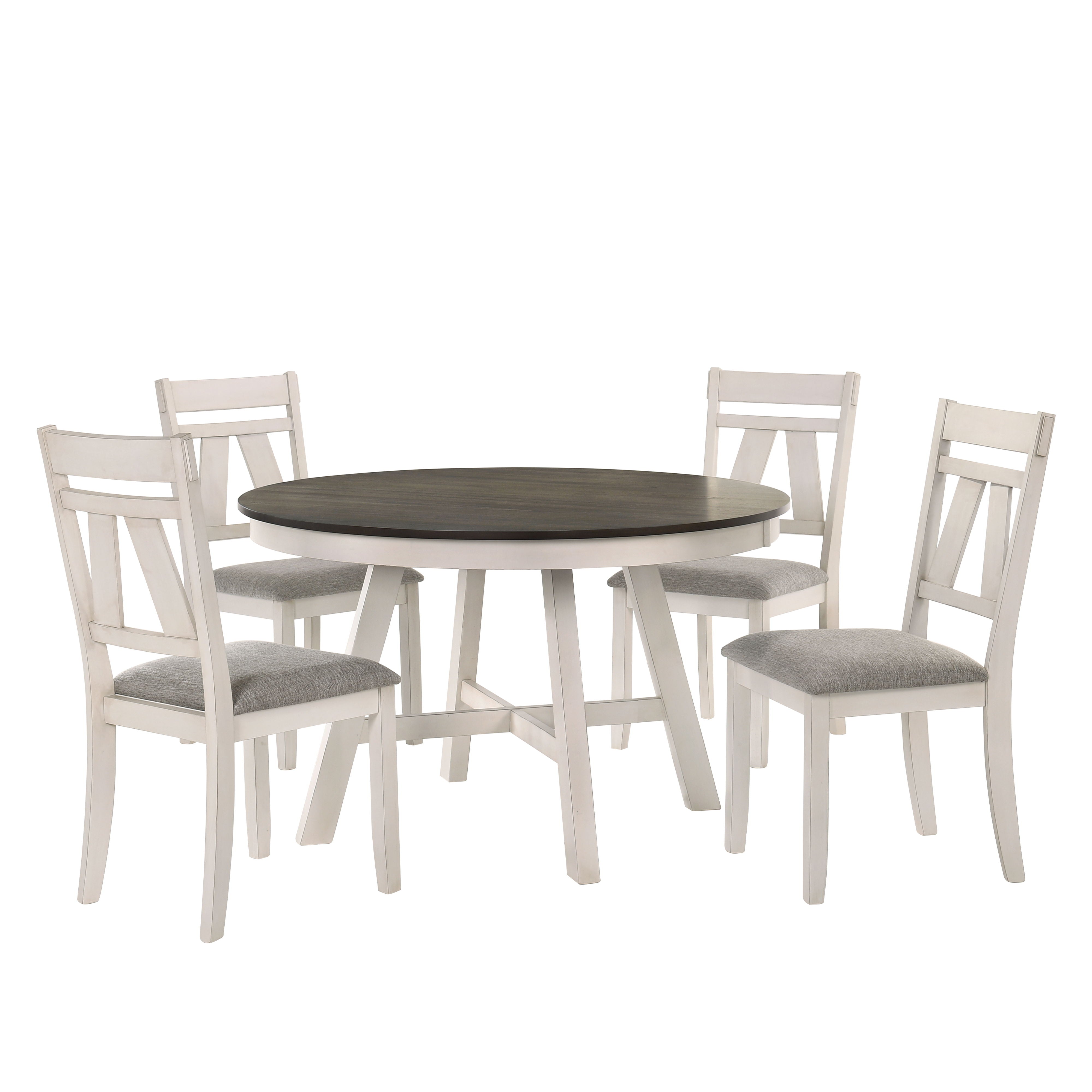 Maisie - Round Table - White / Brown - Premium Dining Tables from New Classic - Just $447.50! Shop now at brett interiors