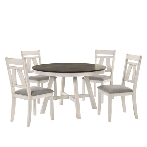 Maisie - Round Table - White / Brown - Premium Dining Tables from New Classic - Just $447.50! Shop now at brett interiors