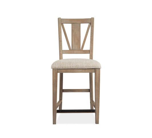 Paxton Place - Counter Chair With Upholstered Seat (Set of 2) - Dovetail Grey - Premium Chair Sets from Magnussen Furniture - Just $605! Shop now at brett interiors