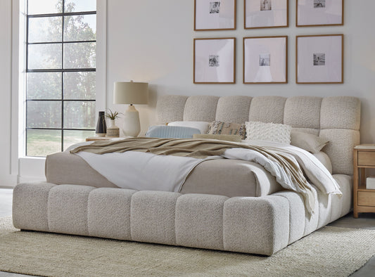 Escape - Fluffy River Rock Upholstered Bed - Premium Upholstered Beds from Parker House - Just $1372.50! Shop now at brett interiors