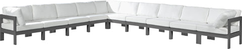 Nizuc - Outdoor Patio Modular Sectional 10 Piece - White - Premium Stationary Sectionals from Meridian Furniture - Just $8925! Shop now at brett interiors