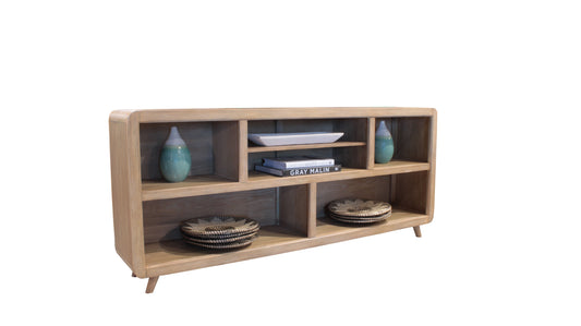 Escape - 72 In. Open Multi-Purpose Console - Glazed Natural Oak - Premium TV Stands from Parker House - Just $747.50! Shop now at brett interiors