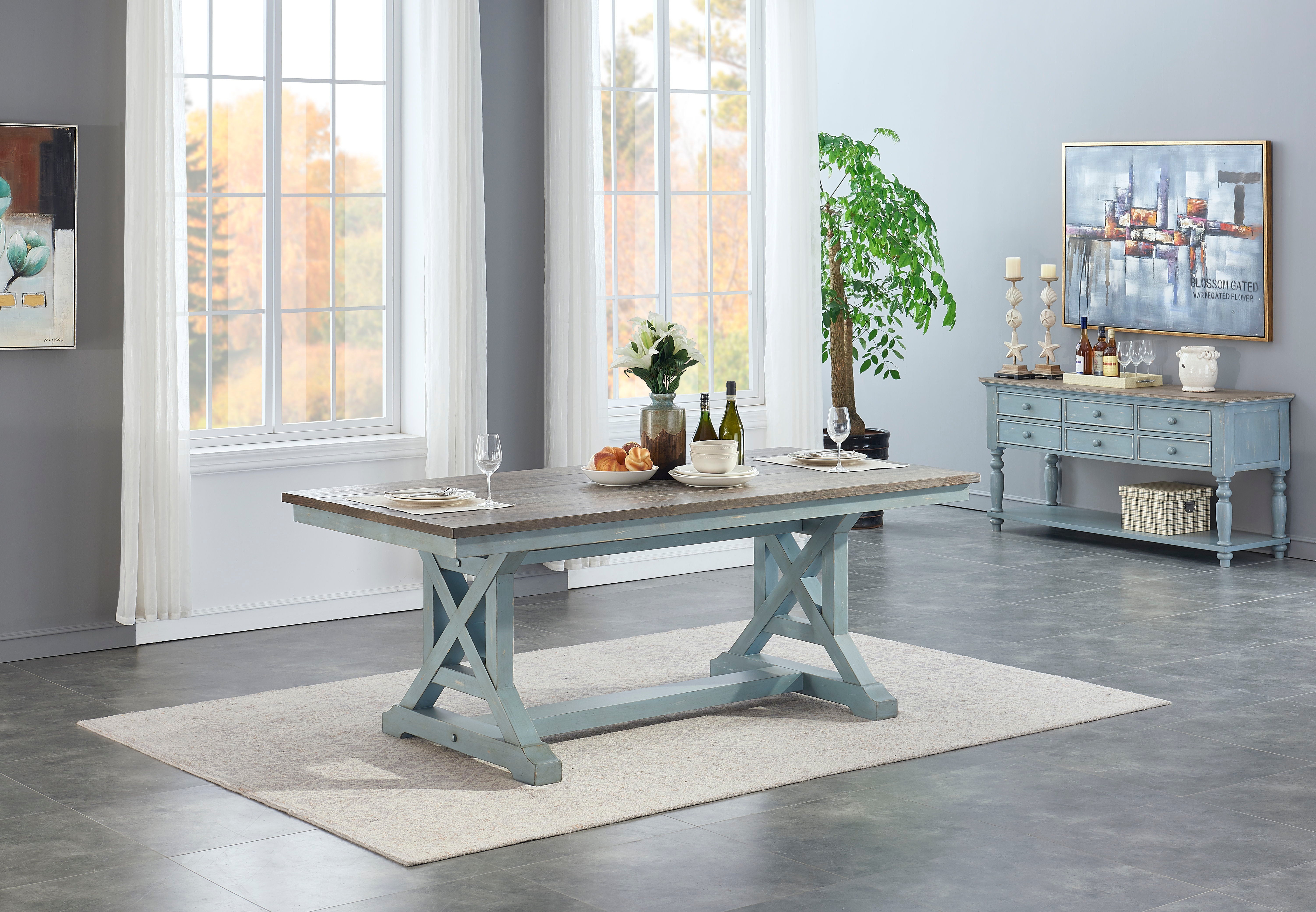 Bar Harbor - Hand Painted Table With Plank Style Top - Premium Dining Tables from Coast2Coast Home - Just $1402.50! Shop now at brett interiors