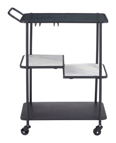 Constanza - Bar Cart - Black - Premium Bars & Bar Carts from Zuo Modern - Just $725! Shop now at brett interiors