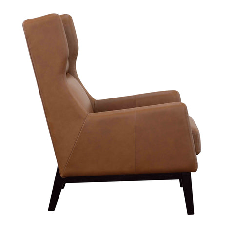 Buckman - Accent Chair - Brown / Glossy Black - Premium Wingback Chairs from Coast2Coast Home - Just $4950! Shop now at brett interiors