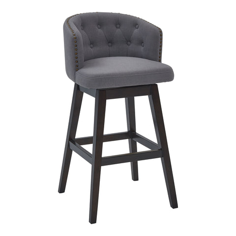 Celine - Swivel Wood Bar Stool - Premium Counter Height (24"-27") from Armen Living - Just $510! Shop now at brett interiors