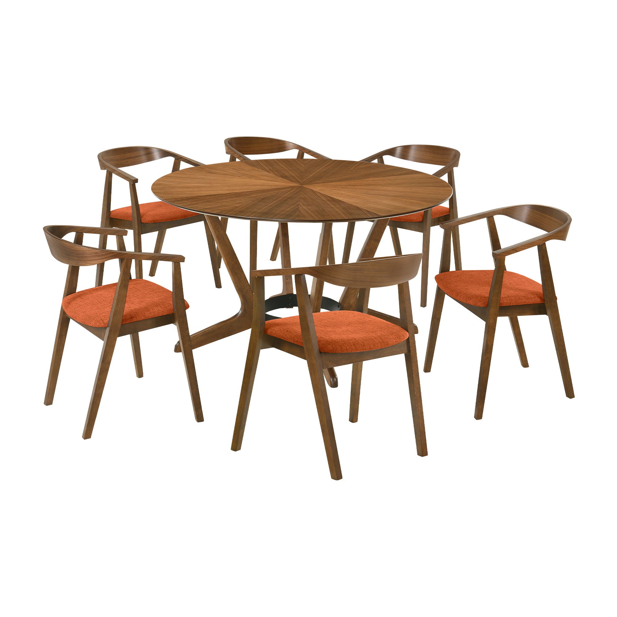 Santana - Round Dining Table Set - Premium 5 Piece Dining Room Sets from Armen Living - Just $1457.50! Shop now at brett interiors