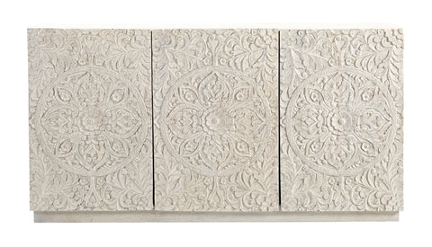 Triolia - Three Door Credenza - Weathered White - Premium Credenzas from Coast2Coast Home - Just $4950! Shop now at brett interiors