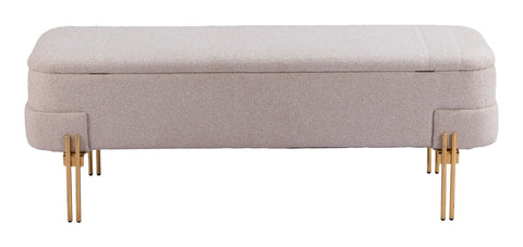 Lebreton - Storage Bench - Oatmeal Beige - Premium Storage Benches from Zuo Modern - Just $825! Shop now at brett interiors