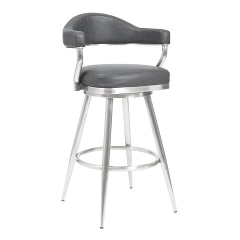 Justin - Swivel Vintage Bar Stool - Premium Counter Height (24"-27") from Armen Living - Just $417.50! Shop now at brett interiors